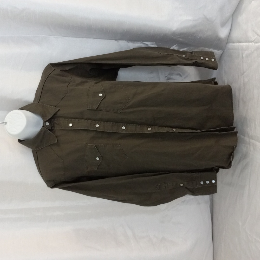 REAL RANCH WORK WEAR PEARL SNAP LONG SLEEVE SIZE LARGE